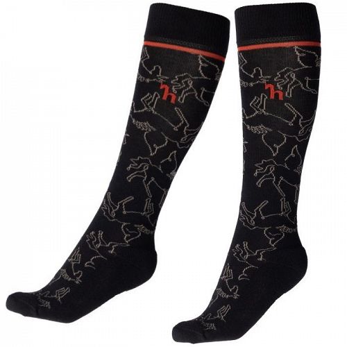 Children's riding knee socks PEGASUS - Caviar Black