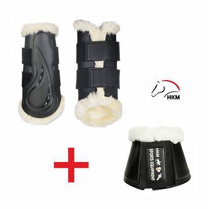 HKM Dressage protection boots COMFORT + GRATIS Overreach boots COMFORT 