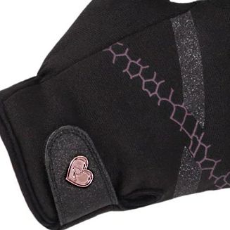 Children’s Riding Gloves  QHP Lize Black-Violet /7346 - 2