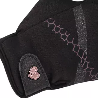 Rękawiczki jeździeckie dziecięce  QHP Lize Black-Violet /7346 - 2