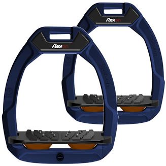 FLEX-ON Strzemiona SAFE-ON - inclined ULTRA grip - blue navy - granatowa ramka - czarna wkładka - brązowy elastomer