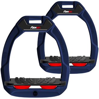 FLEX-ON Strzemiona SAFE-ON - inclined ULTRA grip - blue navy - granatowa ramka - czarna wkładka - czerwony elastomer