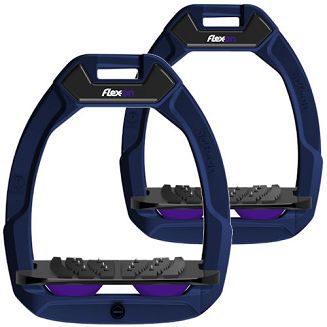 FLEX-ON Strzemiona SAFE-ON - inclined ULTRA grip - blue navy - granatowa ramka - czarna wkładka - fioletowy elastomer