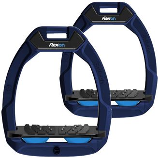 FLEX-ON Strzemiona SAFE-ON - inclined ULTRA grip - blue navy - granatowa ramka - czarna wkładka - niebieski elastomer