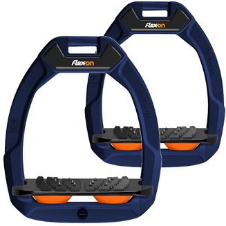 FLEX-ON Strzemiona SAFE-ON - inclined ULTRA grip - blue navy - granatowa ramka - czarna wkładka - pomarańczowy elastomer