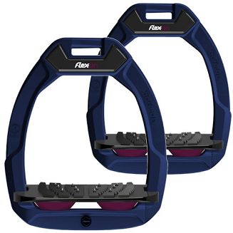 FLEX-ON Strzemiona SAFE-ON - inclined ULTRA grip - blue navy - granatowa ramka - czarna wkładka - śliwkowy elastomer