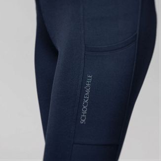 Bryczesy - leginsy damskie, ocieplane SCHOCKEMÖHLE Dorina pełny silikonowy lej Dark Navy / 2171-00079 - 4