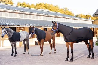 EQUI-THEME Ochraniacz elastyczny na klatkę dla konia - czarny / 400400