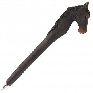 WALDHAUSEN Długopis z głową konia - czarny