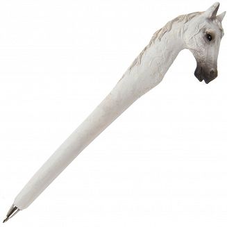WALDHAUSEN Długopis z głową konia - biały