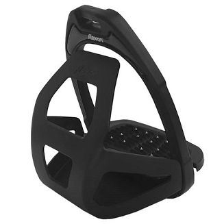 Green Composite stirrups - inclined ULTRA grip with cage - Black / GC05IUG0510  - 2