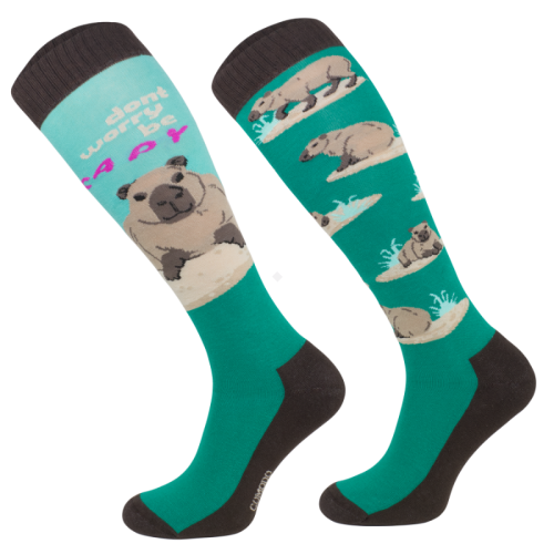 Horse Knee High Socks Capybara  / SJBW 46