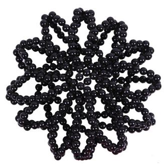 Siateczka - koszyczek do włosów QHP PEARL - black