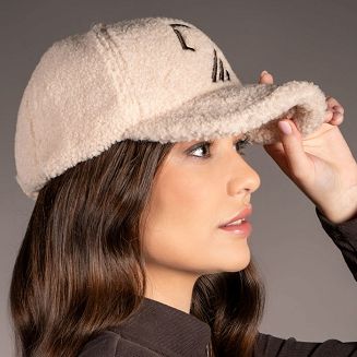 Faux-Fur Baseball Cap LAURIA GARRELLI Arezzo Beige / 15386 - 2