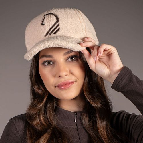 Faux-Fur Baseball Cap LAURIA GARRELLI Arezzo Beige / 15386