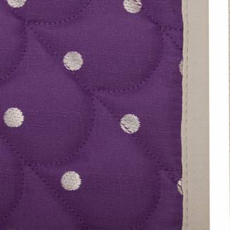 Czaprak bawełniany VS MUSTANG DOTS / 3024 fioletowy w srebrne haftowane kropki