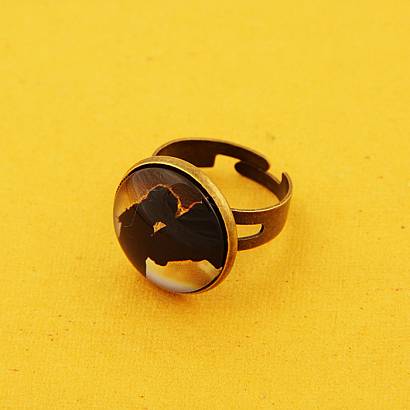 1242 OLD FASION Fingerring  necklace with horse