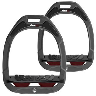 FLEX-ON Strzemiona Green Composite - inclined ULTRA grip - dark grey - czarna wkładka - bordowy elastomer