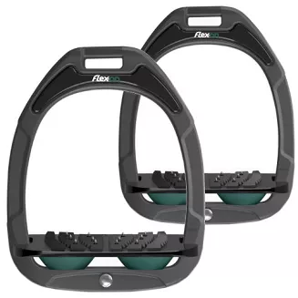 FLEX-ON Strzemiona Green Composite - inclined ULTRA grip - dark grey - czarna wkładka - ciemnozielony elastomer
