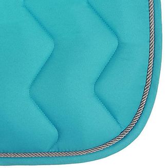 Obszyty ozdobnym, szarym sznurkiem.