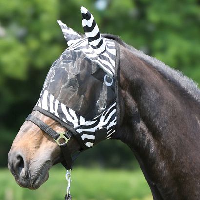 Siatka - maska na głowe konia Y Zebra chroniaca przed owadami / 186801