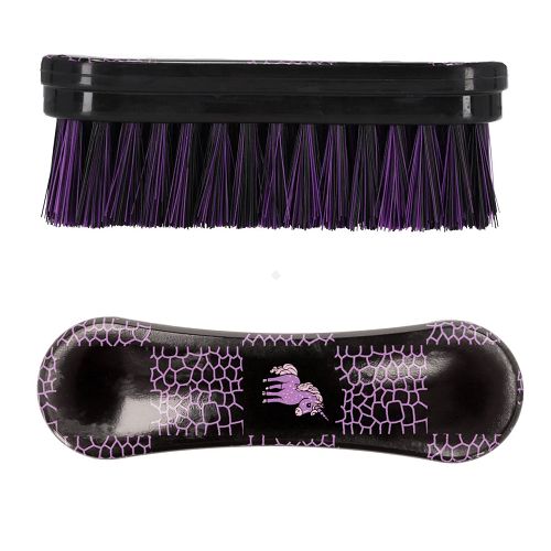 Szczotka do głowy konia QHP Lize Czarna z fioletem / 5596