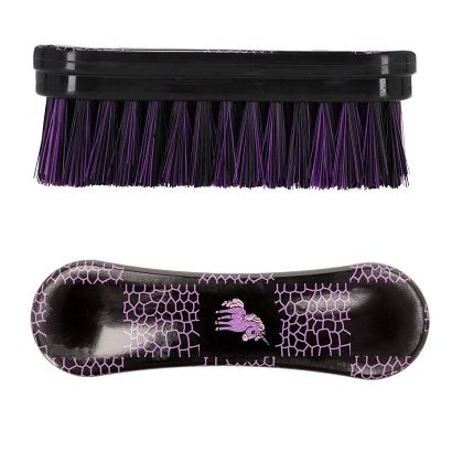 Szczotka do głowy konia QHP Lize Czarna z fioletem / 5596