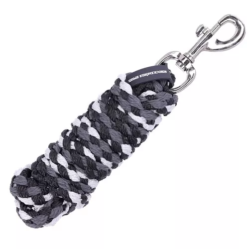 Lead Rope SCHOCKEMÖHLE Catch Style with swivel snap hook,  Dark Grey/Grey/Silver - 1320-00023