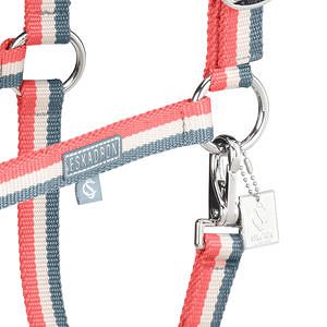 Headcollar ESKADRON Double Pin, Steel blue-Greig-Coral Blossom / 420175 - 3