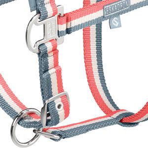 Headcollar ESKADRON Double Pin, Steel blue-Greig-Coral Blossom / 420175 - 4