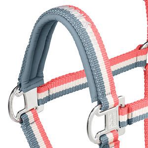 Headcollar ESKADRON Double Pin, Steel blue-Greig-Coral Blossom / 420175 - 5