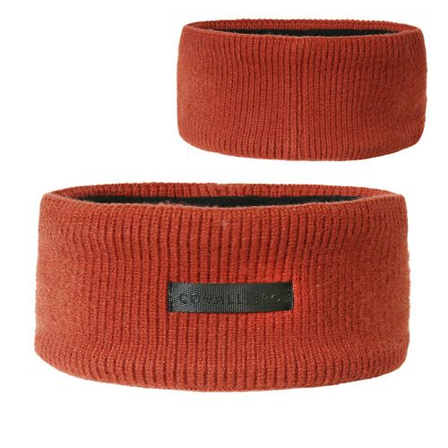 Ear Warmer Headband COVALLIERO Knitted with Fleece Lining Rust / 32310