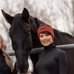 Ear Warmer Headband COVALLIERO Knitted with Fleece Lining Rust / 32310