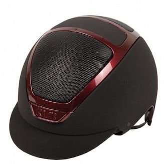 Kask jeździecki KASK DOGMA PAINTED czarny z ramką burgundy / HHE00027.365