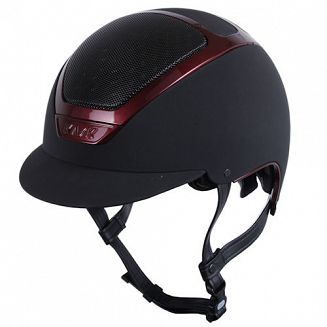 Kask jeździecki KASK DOGMA PAINTED czarny z ramką burgundy / HHE00027.365