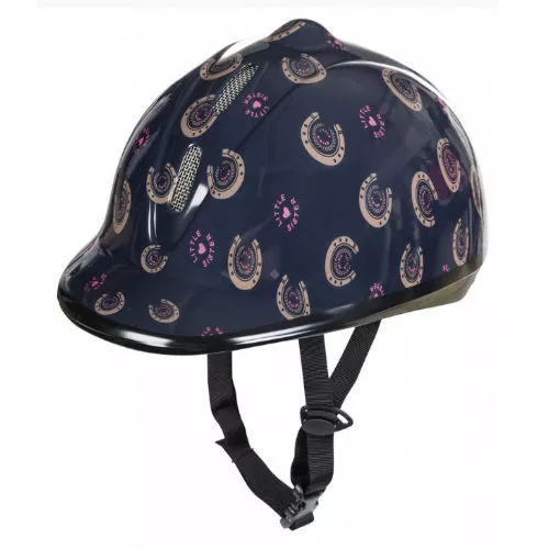 Kask jeździecki młodzieżowy HKM  Champ, Little Sister, , regulowany, z atestem VG1 / 8161