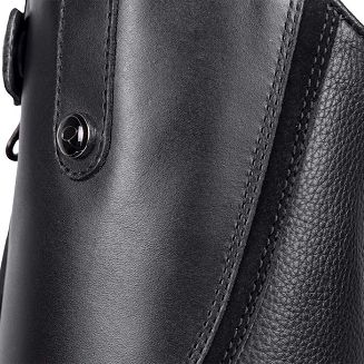 Leather riding boot for adult QHP Tamar wide - black / 724 - 4