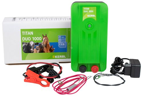 Elektryzator sieciowo akumulatorowy KERBL Titan Duo 1000 / 392513