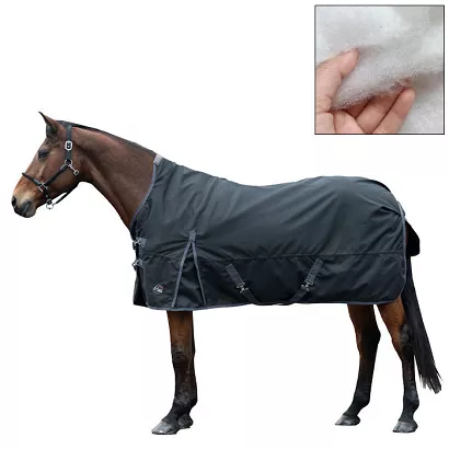 Turnout Rug Highneck  HKM Glasgow, 100 g Filling, 1200D Black / 14994