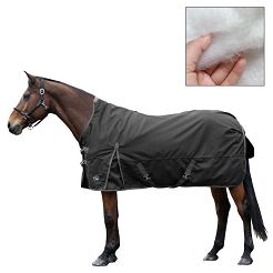 Turnout Rug Highneck  HKM Glasgow, 100 g Filling, 1200D Black / 14994
