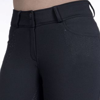 Bryczesy damskie HKM Savona pełny silikonowy lej - black / 13945 - 2