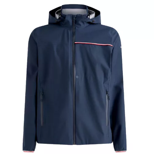 Kurtka jeździecka, męska TOMMY HILFIGER z kapturem Wiosna - Lato 2022 - kolor granatowy - desert navy.