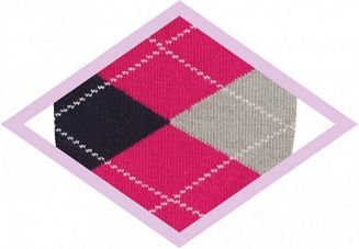 Equestrian Knee-High Socks – ARGYLE / pink/navy/grey - 2