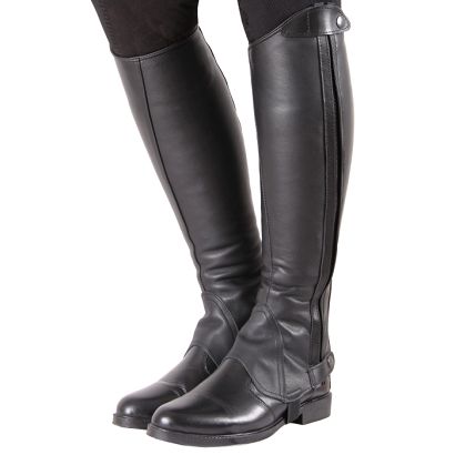  Leather half chaps HIPPICA Elastic Training
