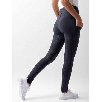 Ocieplane bryczesy damskie SERENA z  pełnym silikonowym lejem - ink navy - 2