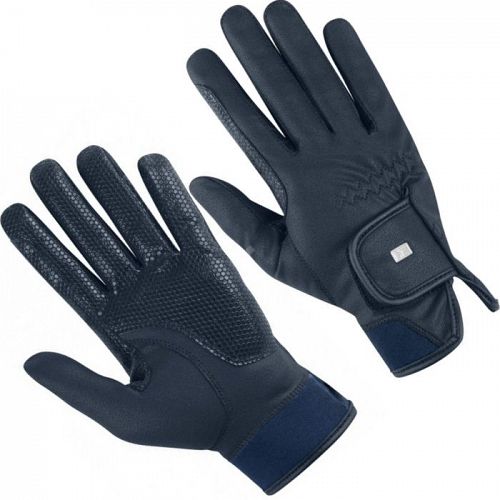 Riding gloves HORSENJOY with silicone print, navy