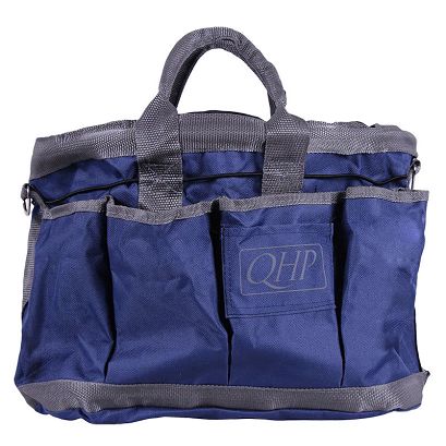 Torba na szczotki i akcesoria do pielęgnacji konia QHP Navy-Grey / 5063