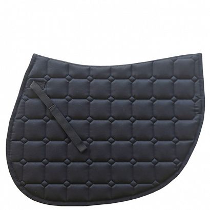 Cotton saddle pad - shaped MUSTANG squares - czarny