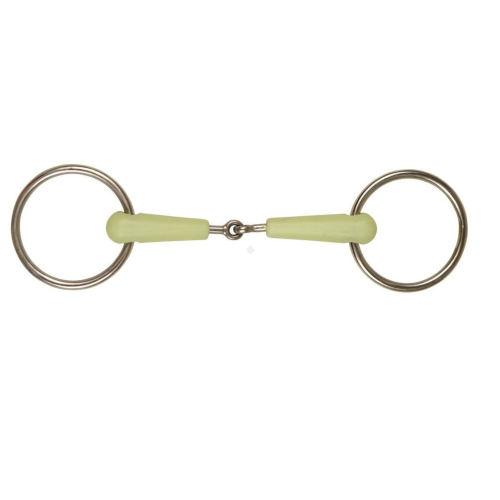 Apple-flavored plastic bit, single-jointed