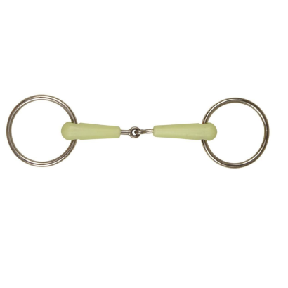 Apple-flavored plastic bit, single-jointed